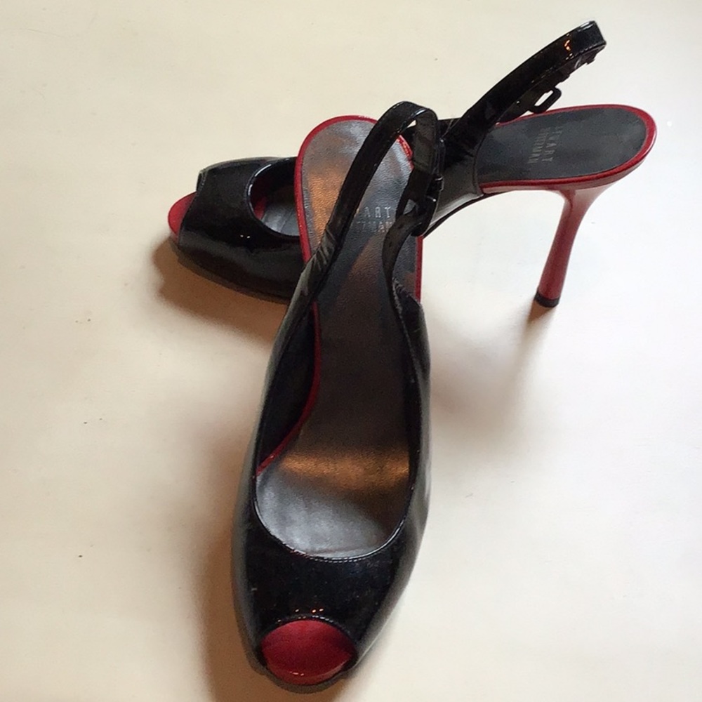 🌷STUART WEITZMAN BLACK PATENT HEELS SIZE 8.5